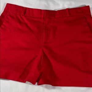 Banana Republic womens red flat front 4.5" inseam chino shorts - size 2